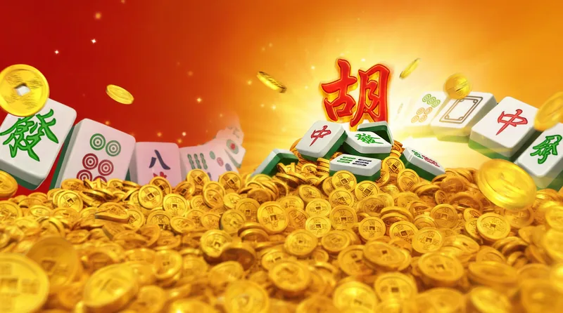 麻將發了:發、中、白板和筒子牌散落在一大堆金幣上,上方浮著一個發光的紅色胡字